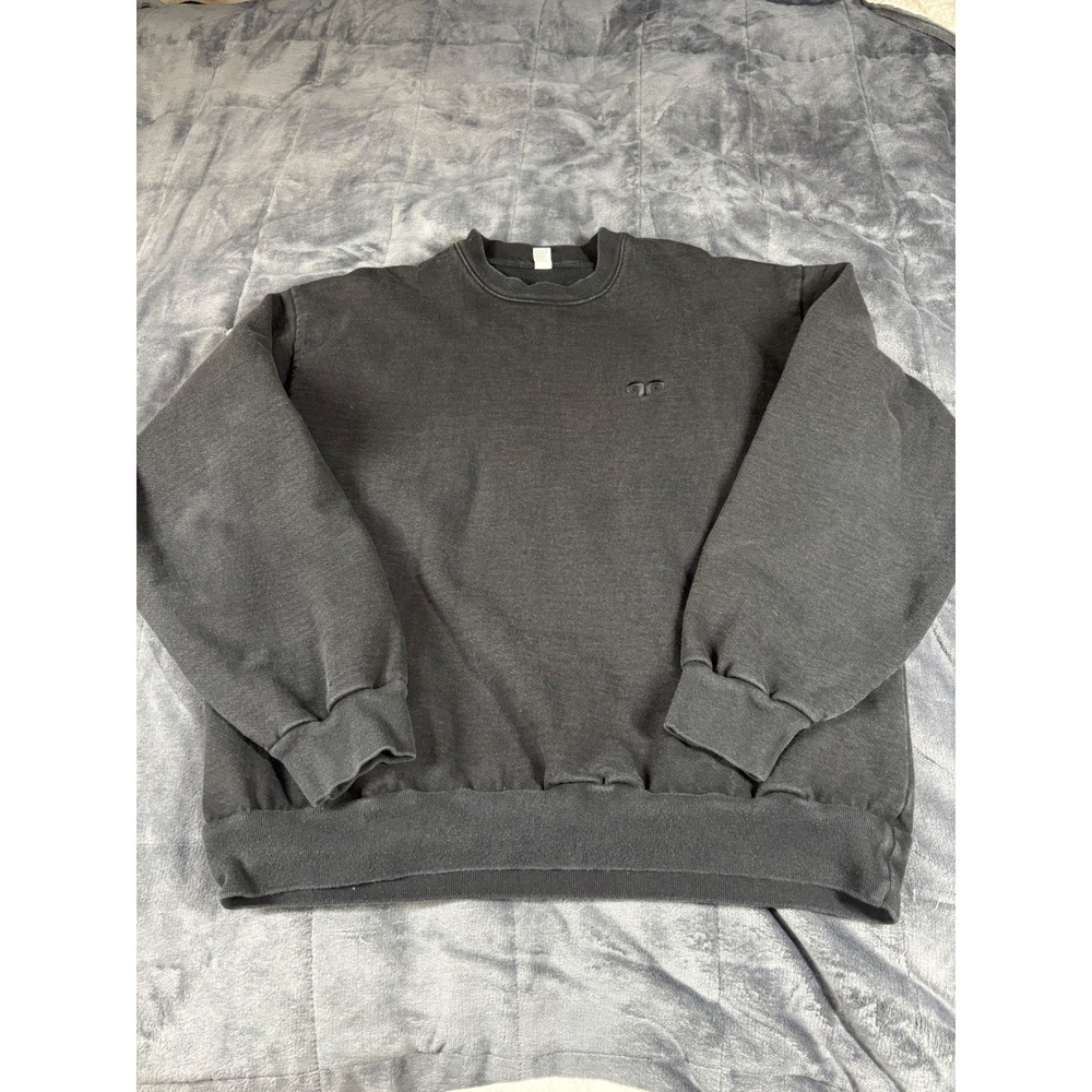 Los Angeles Apparel Mens 14oz Heavy Fleece Crewneck Sweatshirt Black L HF07